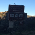 Rustic Canyon entrance sign